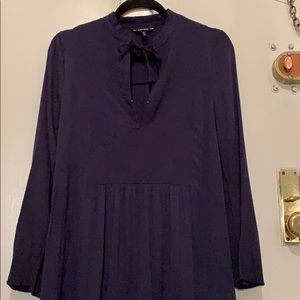 & Other Stories Dark Navy Peasant Dress